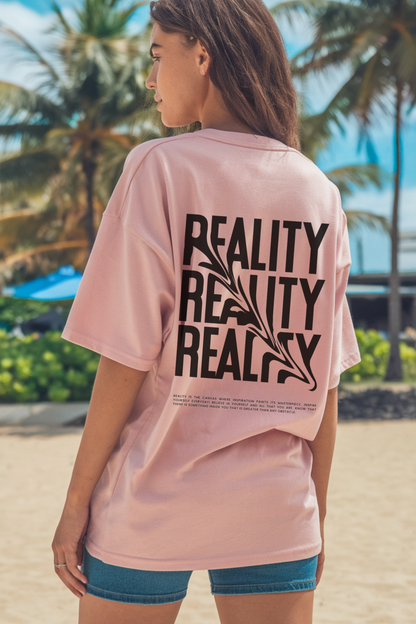 Unisex Oversized Reality Statement Tee | Streetware