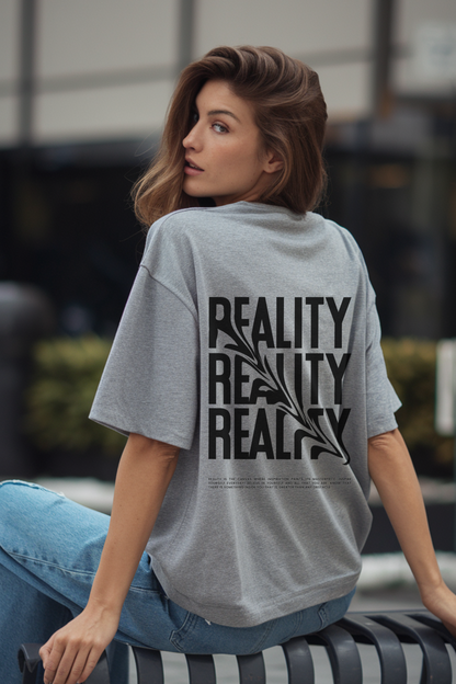 Unisex Oversized Reality Statement Tee | Streetware