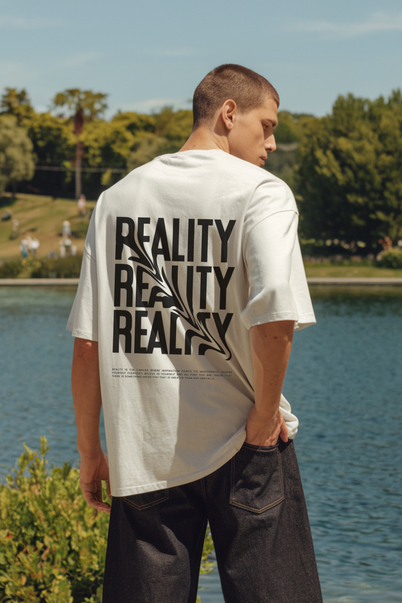 Unisex Oversized Reality Statement Tee | Streetware