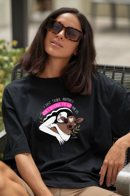 Unisex Oversized T-Shirt | Cruelty-free Statement | 100% Cotton | Ethical Apparel