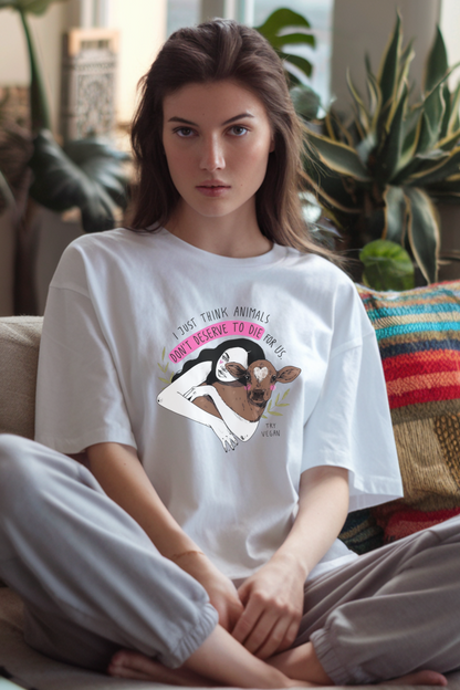 Unisex Oversized T-Shirt | Cruelty-free Statement | 100% Cotton | Ethical Apparel