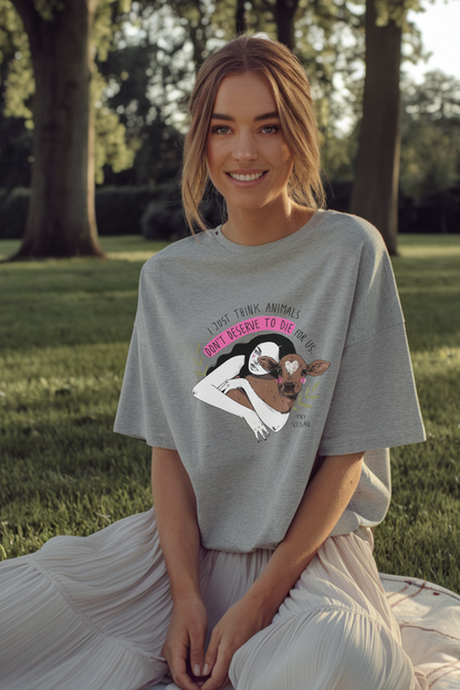 Unisex Oversized T-Shirt | Cruelty-free Statement | 100% Cotton | Ethical Apparel