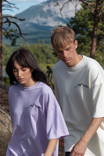 Unisex Oversized T- Shirt | Minimalist | Mountains