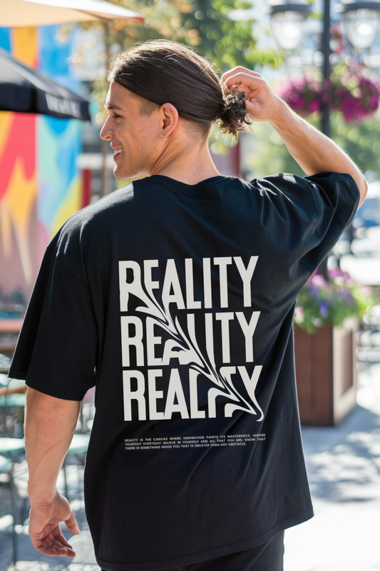 Unisex Oversized Reality Statement Tee | Streetware