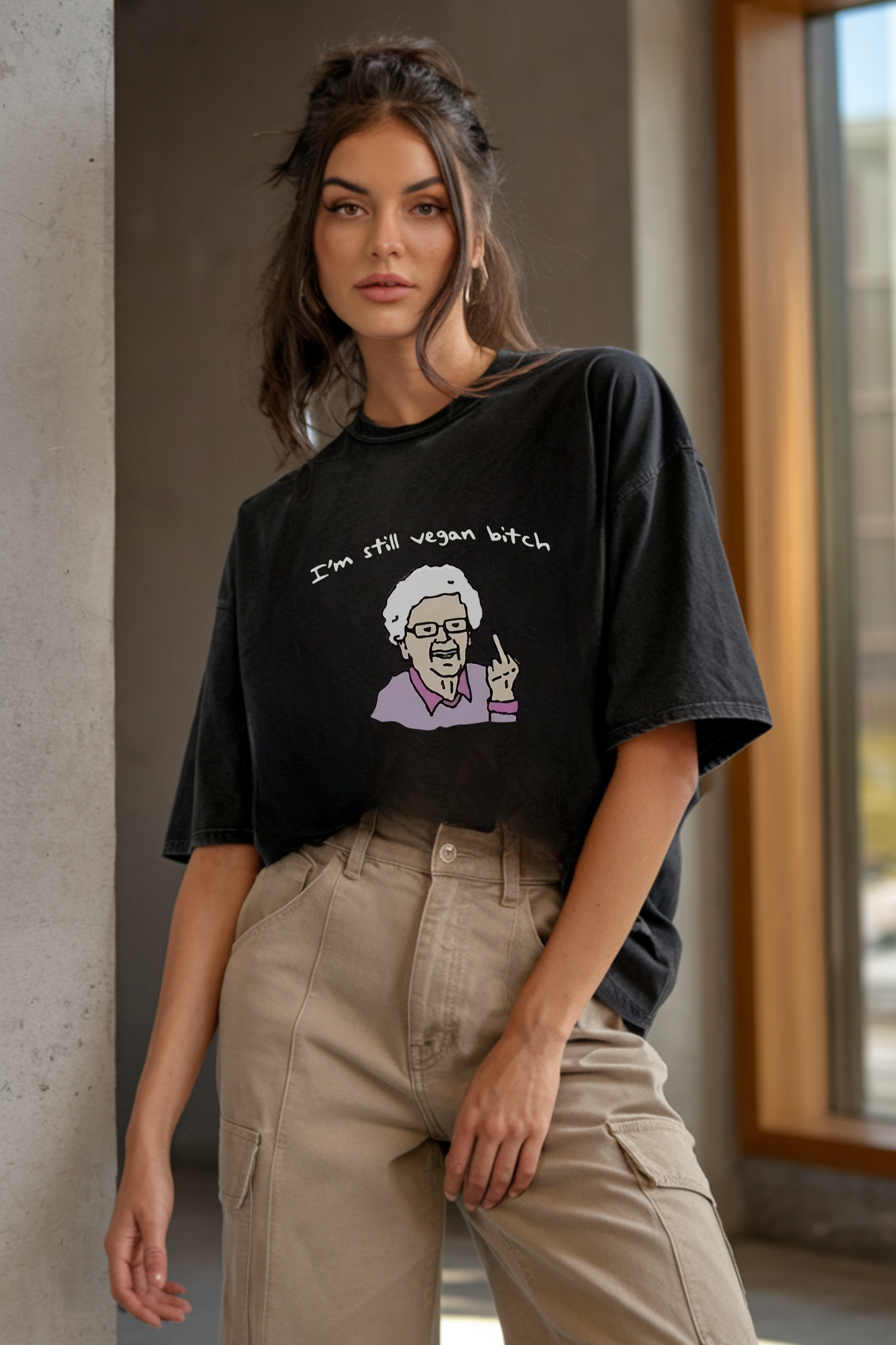 Unisex Oversized T-Shirt | Still Vegan Bi*ch | 100% Cotton | Bold Ethical Apparel